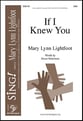 If I Knew You SAB choral sheet music cover